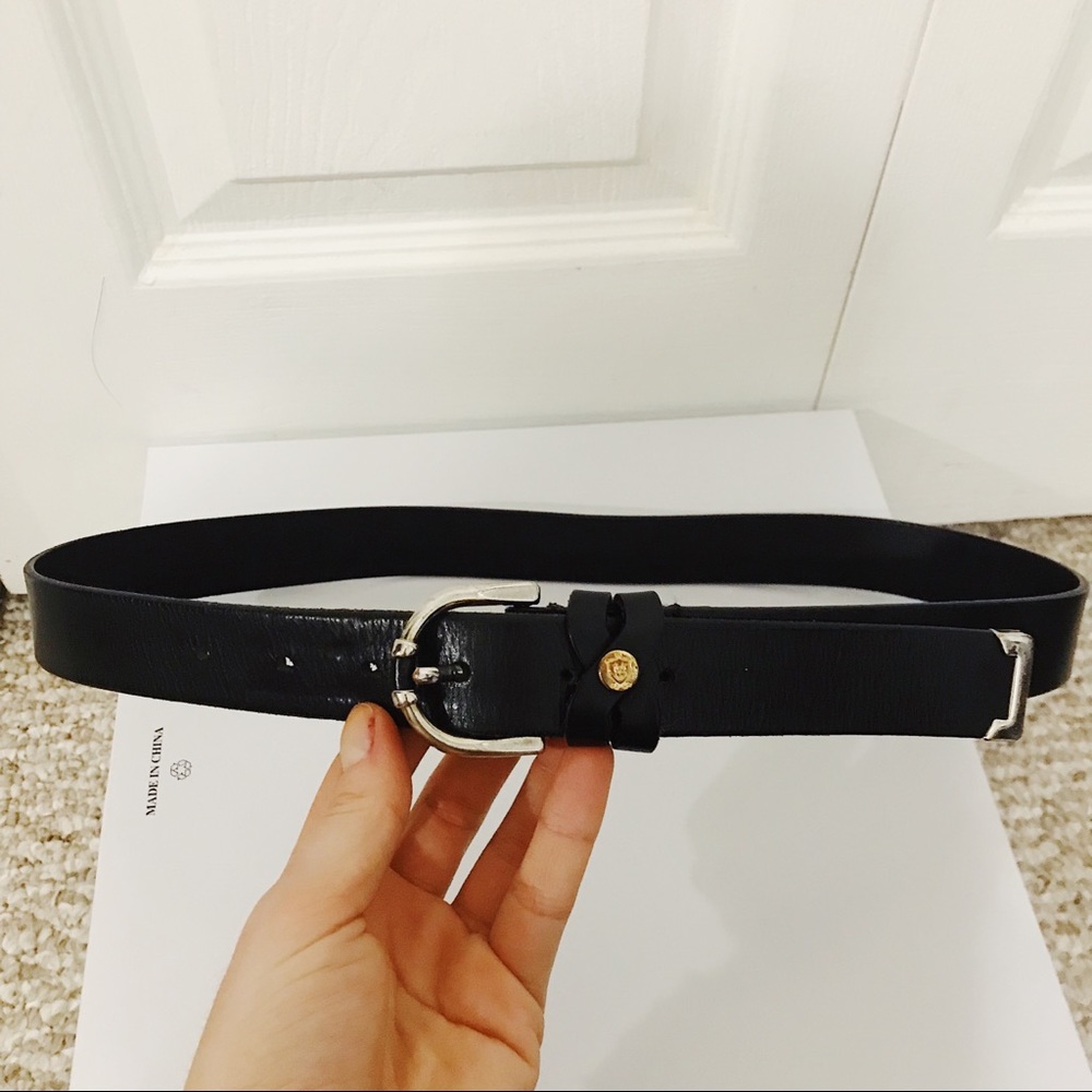 Massimo Dutti Leather Black Belt S /80cm Zara